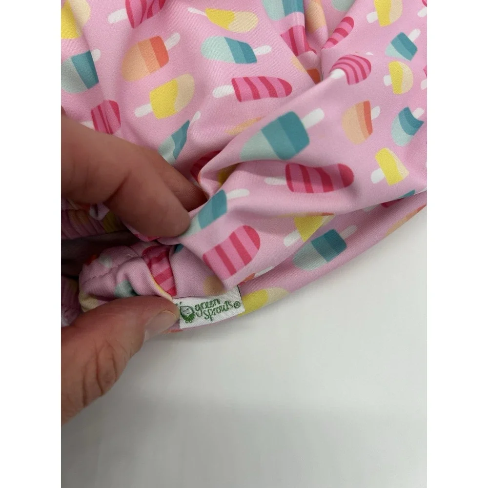 Green‎ Sprouts Girls Pink Popsicle One Piece Diaper 12 Months 18-22 Pounds
